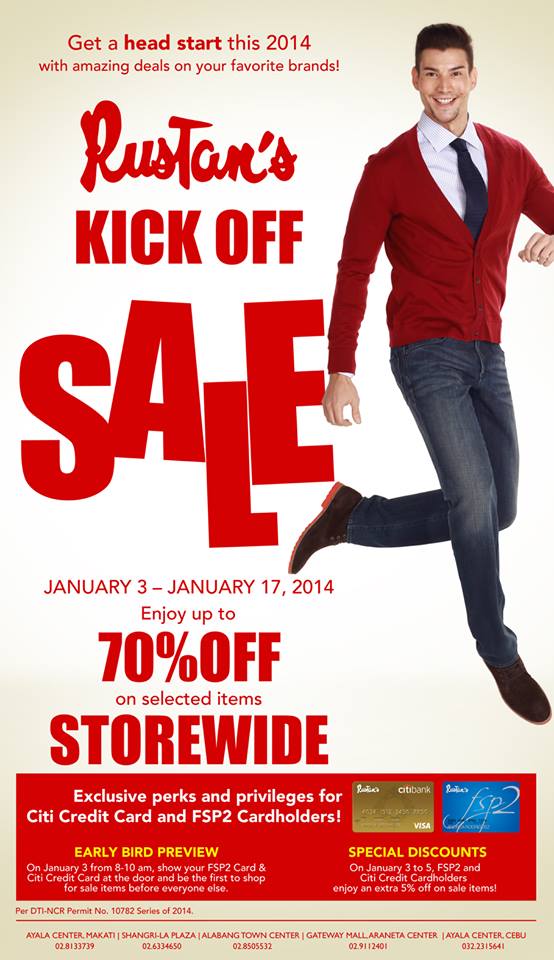 Rustan's Kick Off Sale January 2014