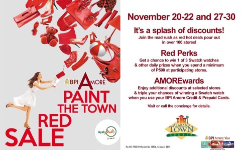 Alabang Town Center Paint The Town Red Sale November 2015