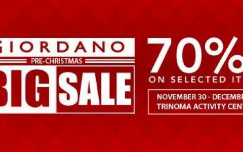 Giordano Pre-Christmas Sale @ Trinoma Activity Center December 2015
