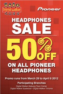 Digital Walker pioneer headphones Sale march 2012