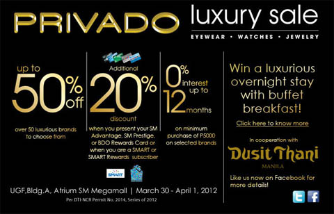 Privado Luxury Sale at SM Megamall