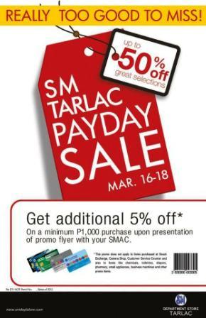 SM tarlac payday sale march 2012