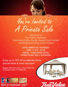 True Value Private Sale March 2012