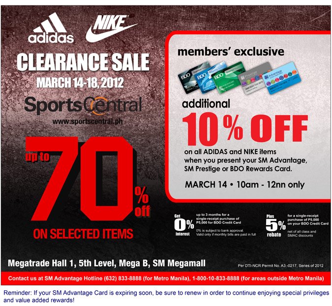 adidas and Nike Clearance Sale @ SM 