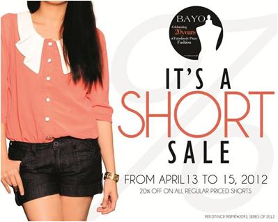 Bayo Shorts Sale April 2012