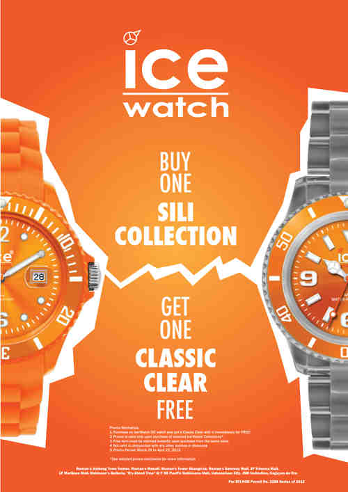 Ice Watch: Buy 1 Take 1 Promo April 2012