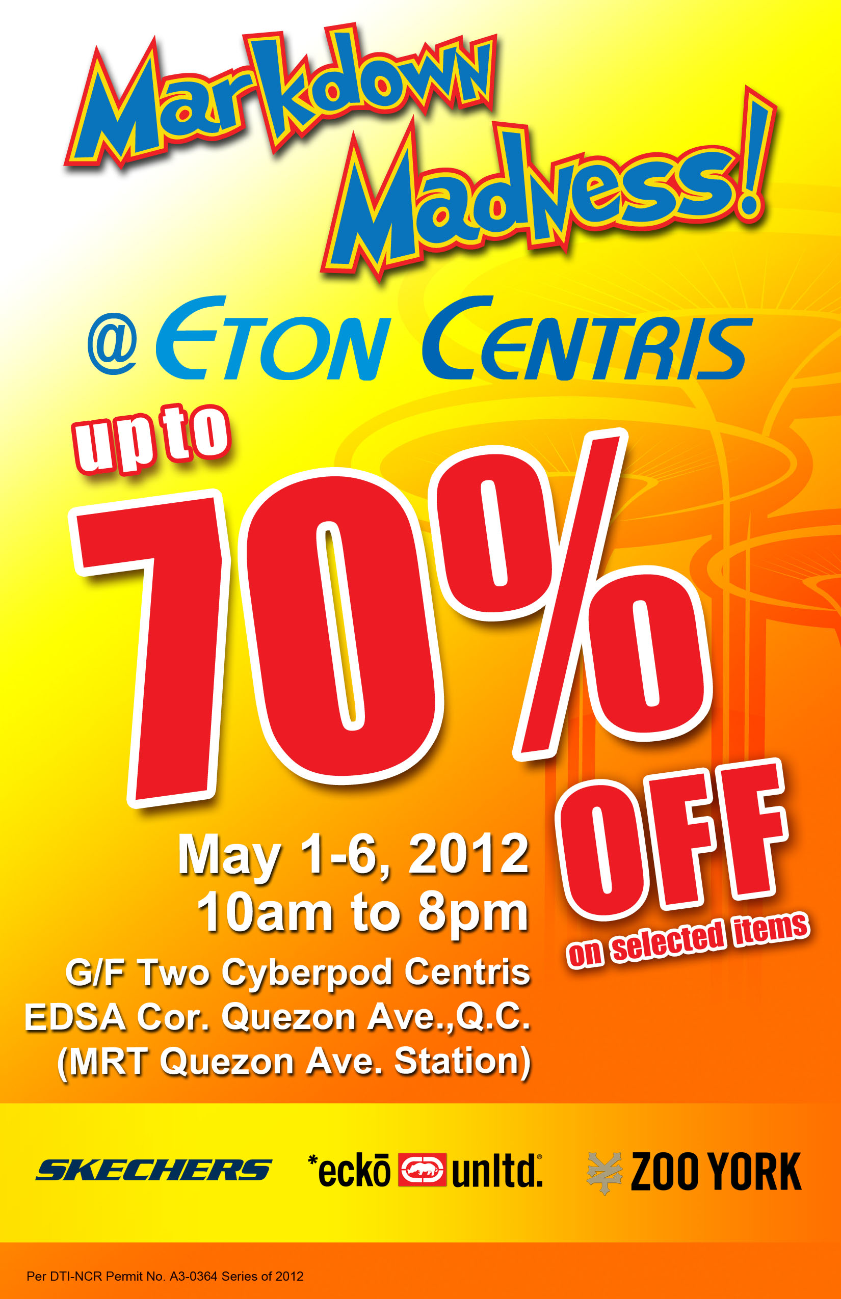 Markdown Madness @ Eton Centris May 2012