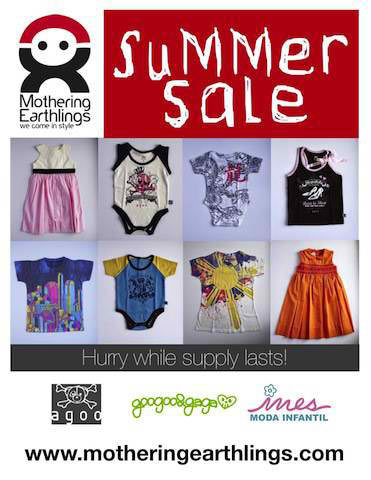 Mother Earthlings Summer Sale April 2012