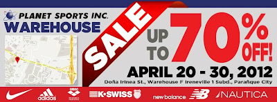 Planet Sports Warehouse Sale April 2012