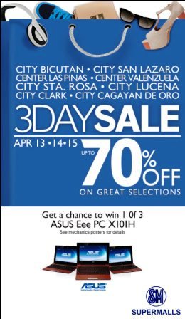 SM Malls-Bicutan-Sta Rosa-Sale Apr 14 2012