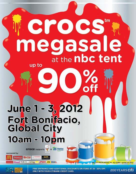 Crocs Megasale @ NBC Tent June 2012