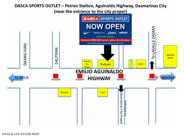 Dasca Sports Outlet Location Map