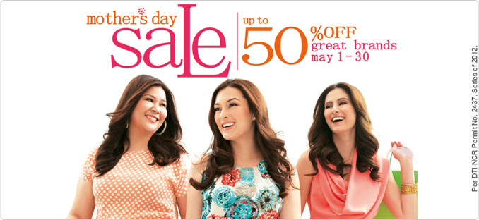 SM Dept Store Mother's Day Sale May 2012