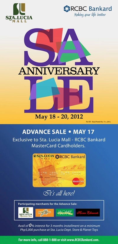 Sta Lucia East Grand Mall Anniversary Sale May 2012