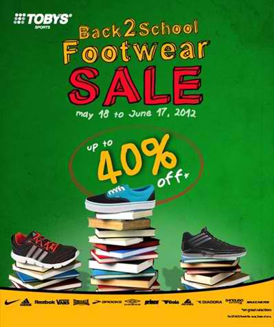 Tobys Back 2 School Footwear Sale May - June 2012