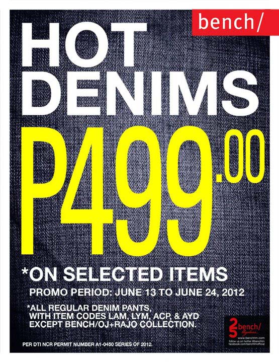 Bench Denim Sale @ SM Mall of Asia June 2012