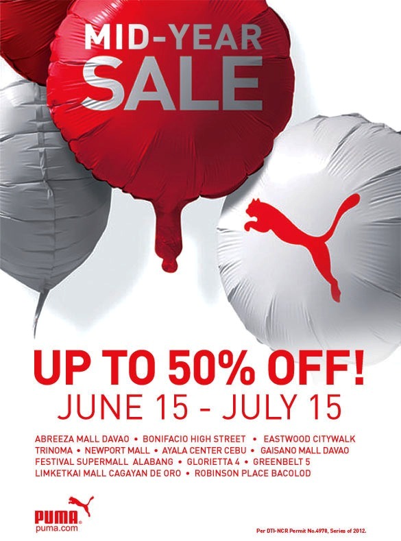 Puma Mid-Year Sale June 15 - July 15, 2012