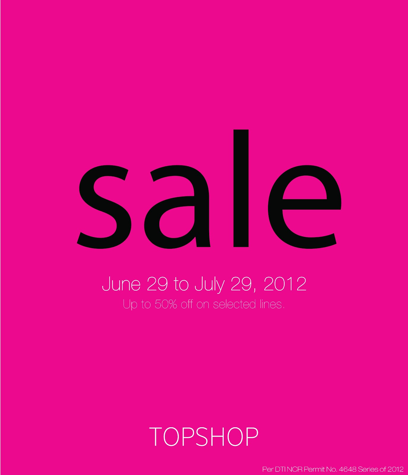 Topshop End of Season Sale June 2012