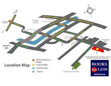 Books For Less Warehouse location map