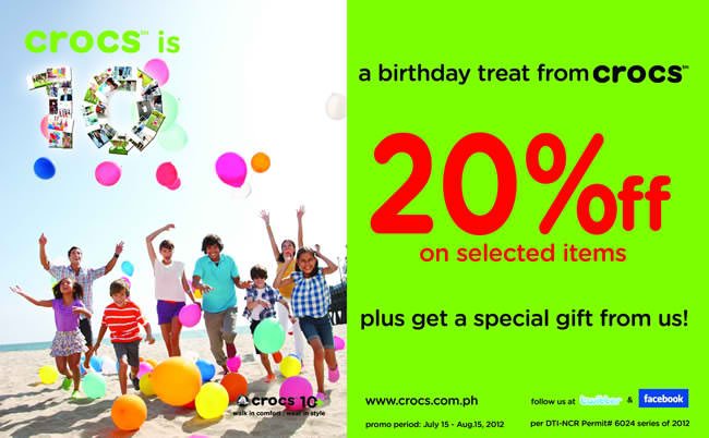 Crocs Birthday Sale July - August 2012