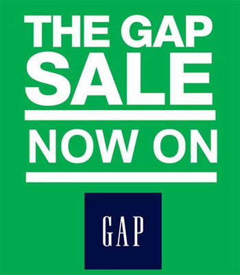 The Gap Further Reductions Sale July - August 2012