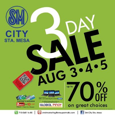 SM City Sta. Mesa 3-Day Sale August 2012