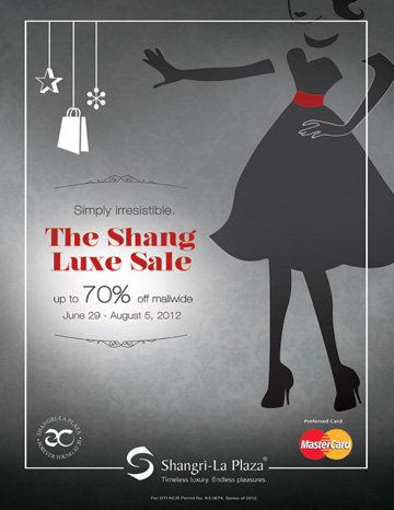 The Shang Luxe Sale June - August 2012