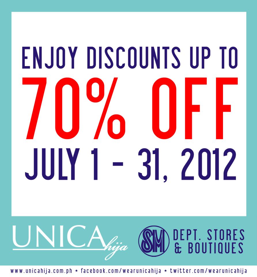 Unica Hija Sale July 2012