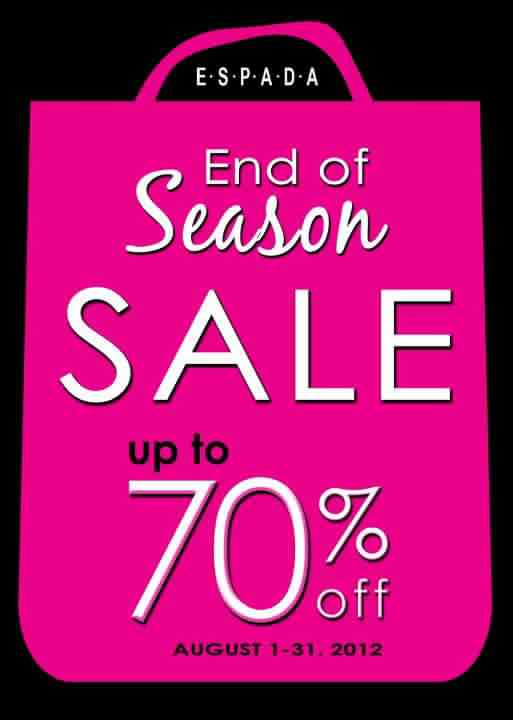 Espada End of Season Sale August 2012