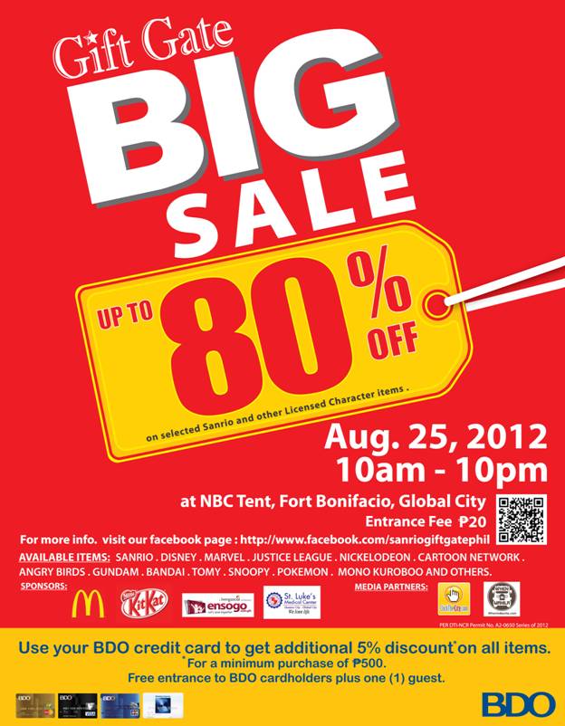 Gift Gate Big Sale @ NBC Tent August 2012