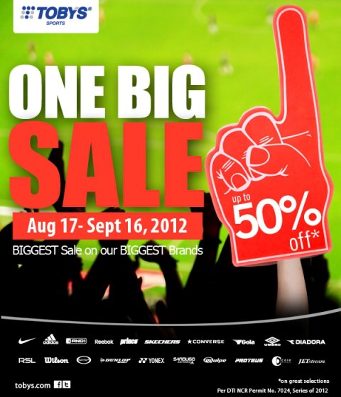 Toby's Sports One Big Sale August - September 2012