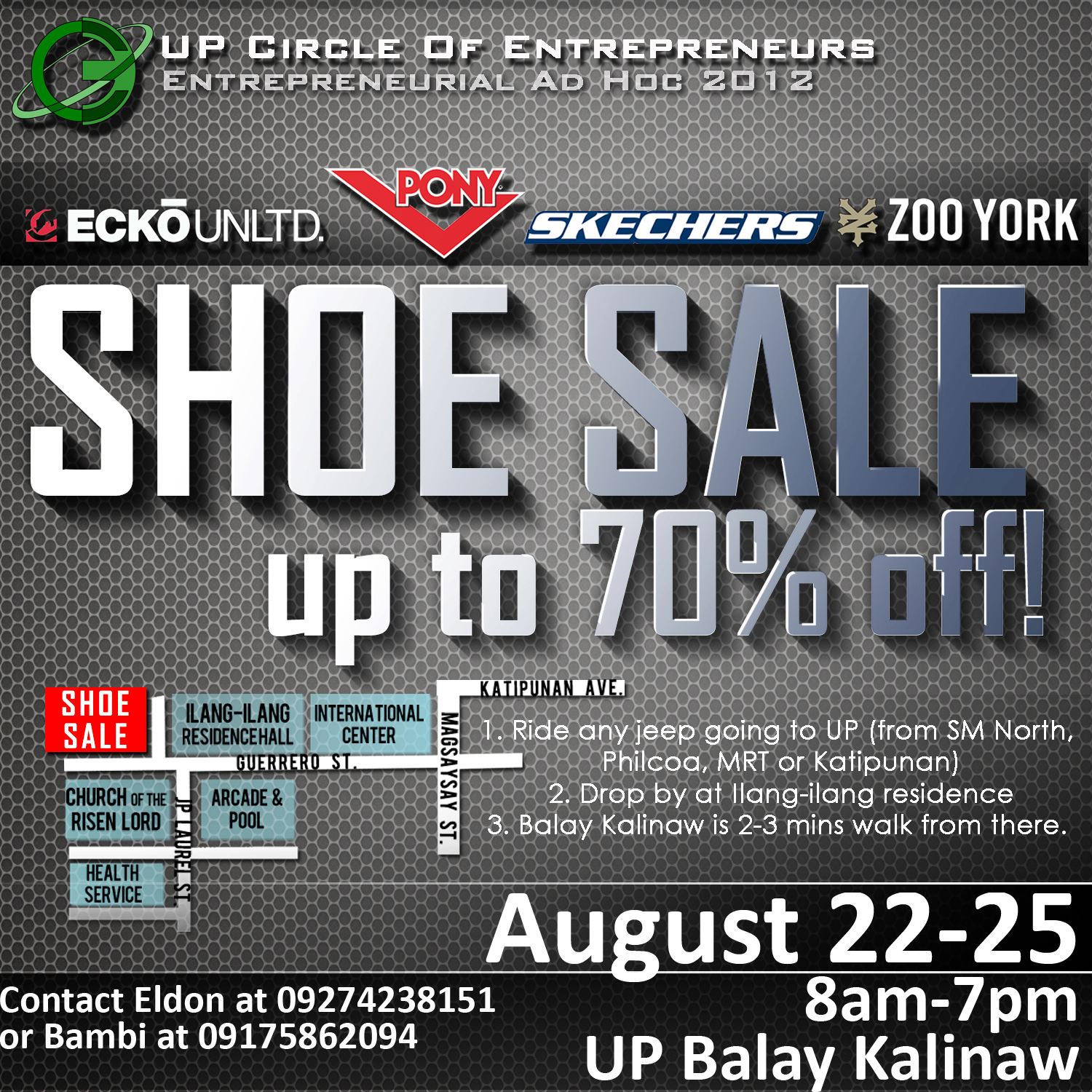 Skechers, Pony, Ecko, Zoo York Sale @ UP Diliman August 2012