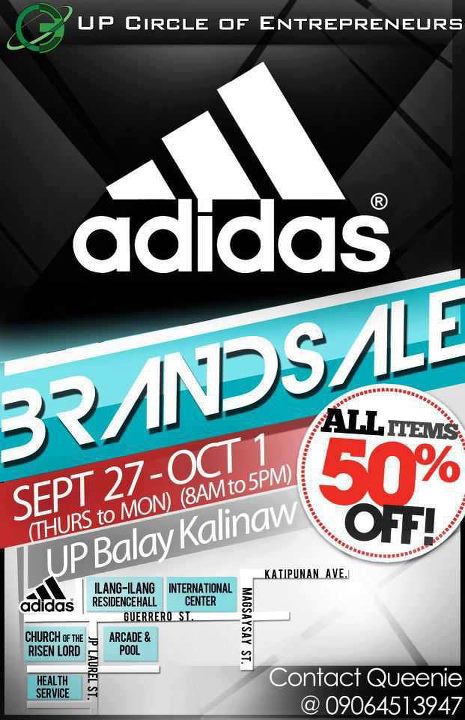 Adidas Brand Sale @ UP Balay Kalinaw September - October 2012