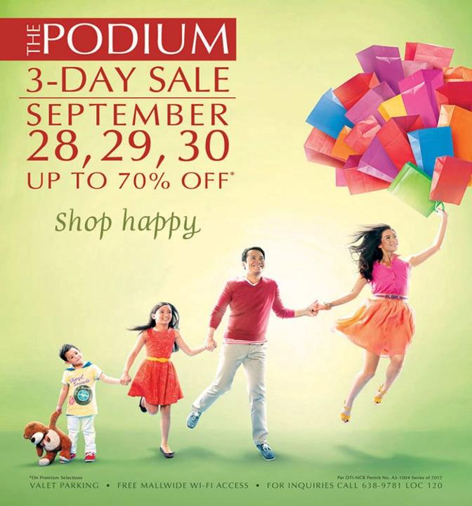 The Podium 3-Day Sale September 2012