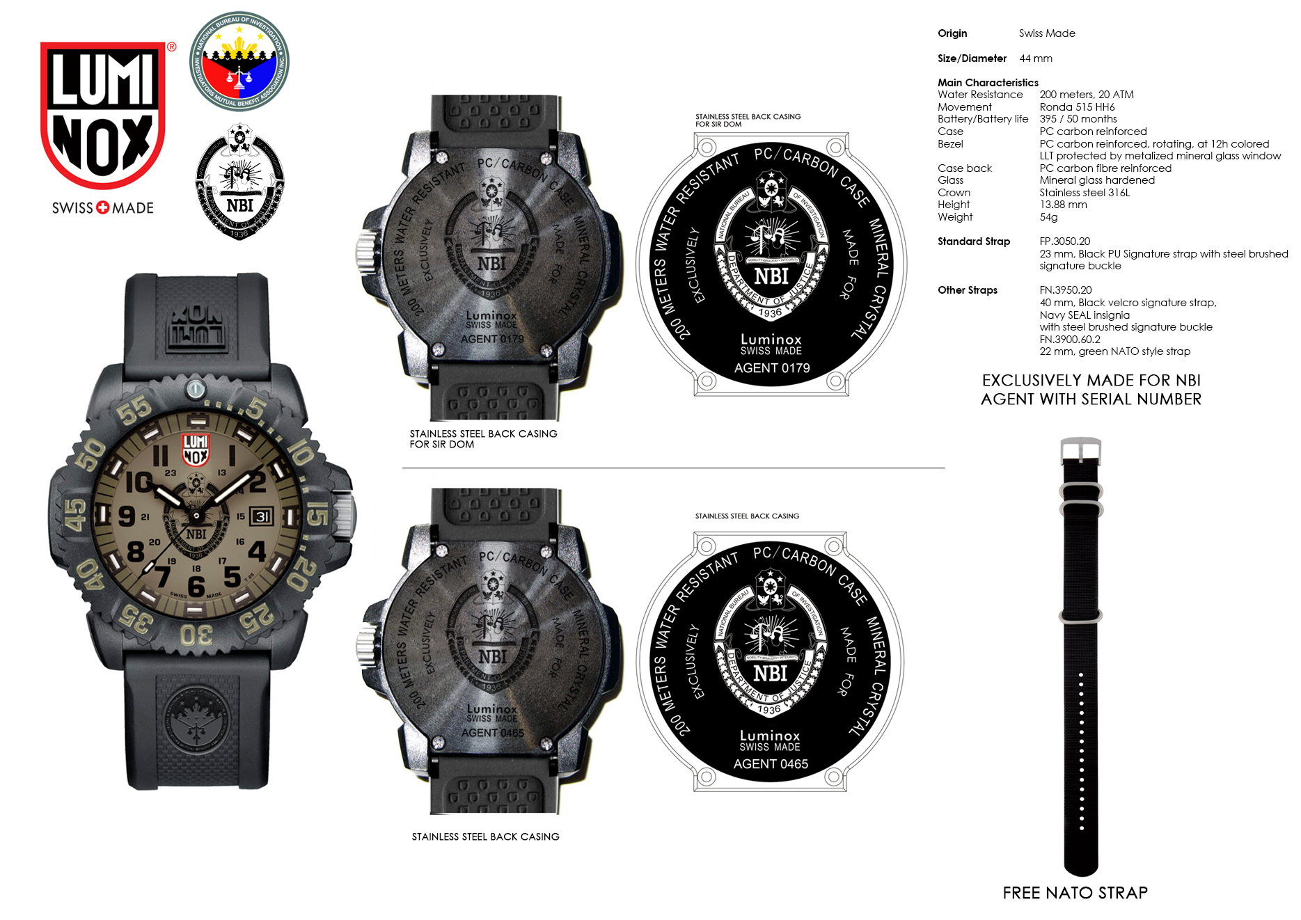 Limited edition NBI wristwatch by Luminox exclusively at Multiply.com