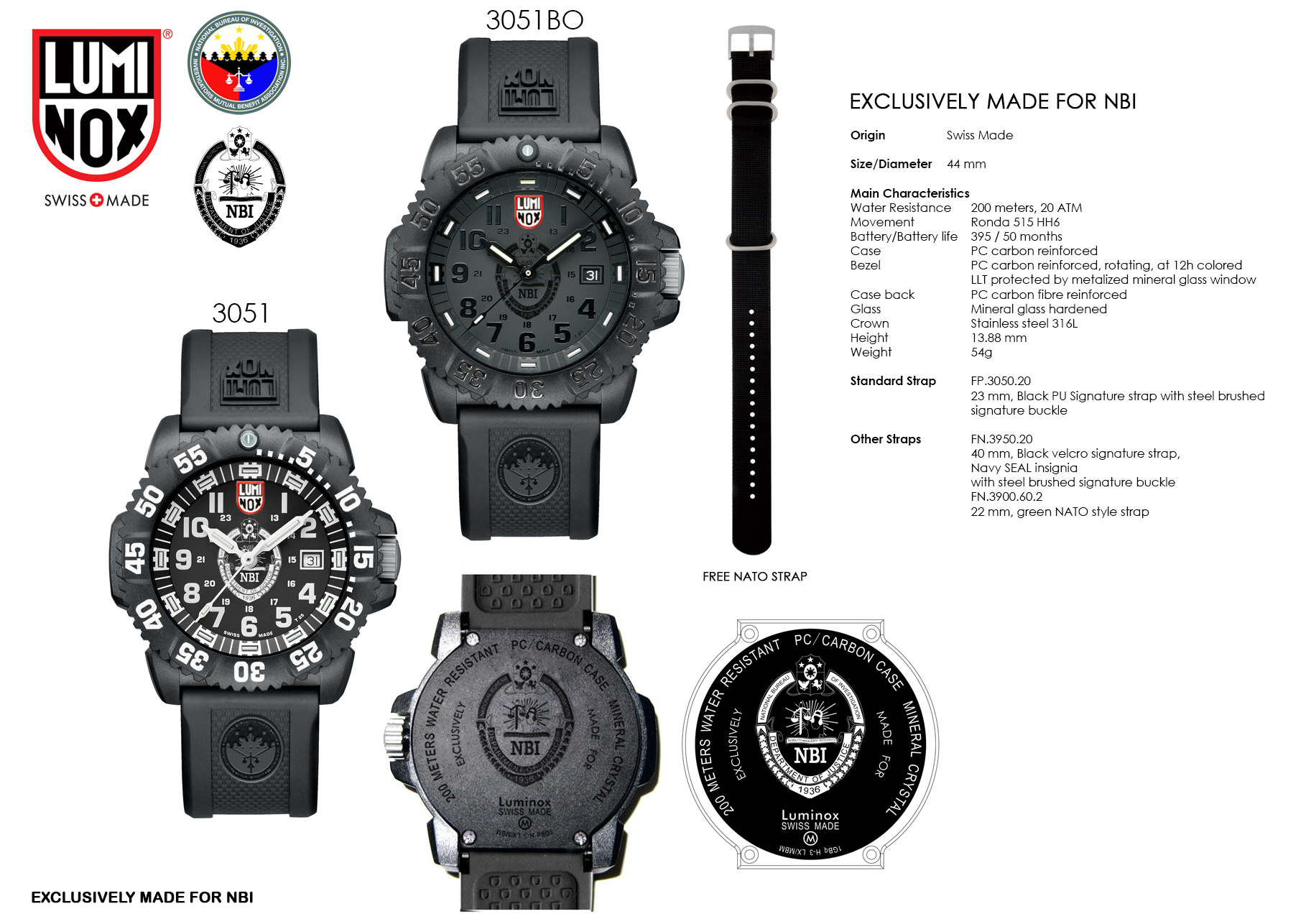 Limited edition NBI wristwatch by Luminox exclusively at Multiply.com