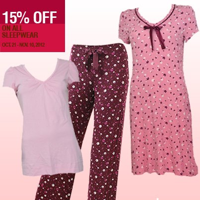 Marks & Spencer Sleepwear Sale October - November 2012