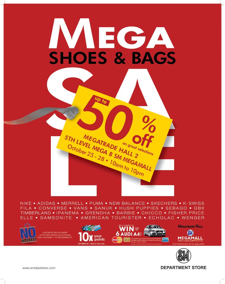 Mega Shoes & Bags Sale @ SM Megatrade Hall October 2012