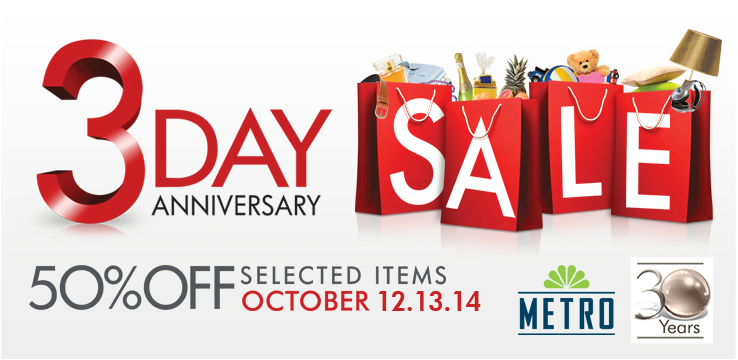 Metro Stores 3-Day Sale October 2012