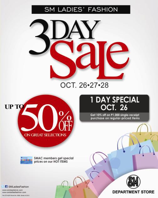 SM Ladies Fashion 3-Day Sale October 2012