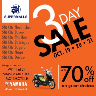 SM Supermalls 3-Day Sale October 2012