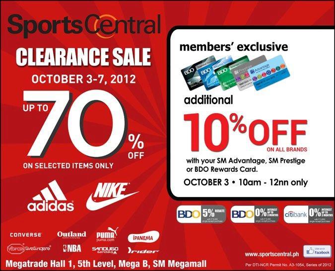Sports Central Sale @ SM Megamall October 2012