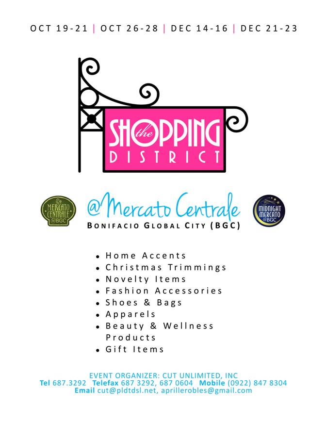 The Shopping District @ Mercato Centrale October - December 2012