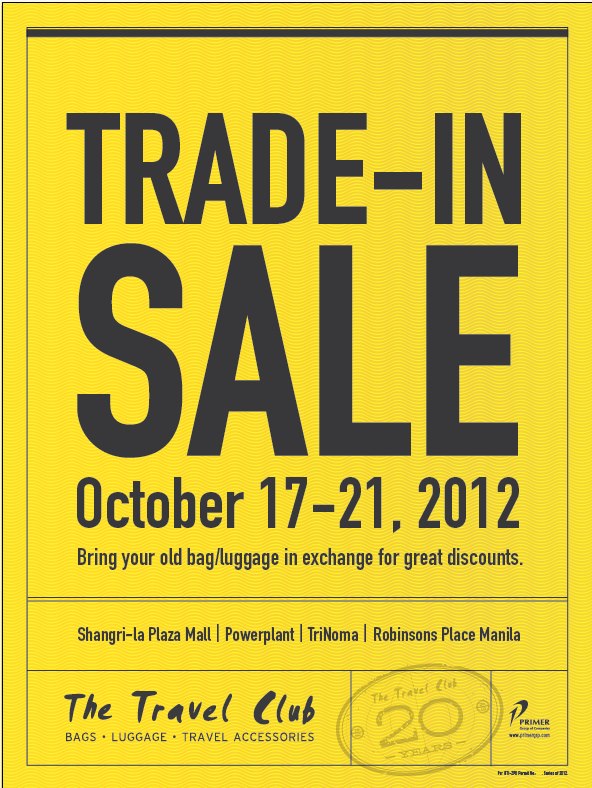 The Travel Club Trade-In Sale October 2012