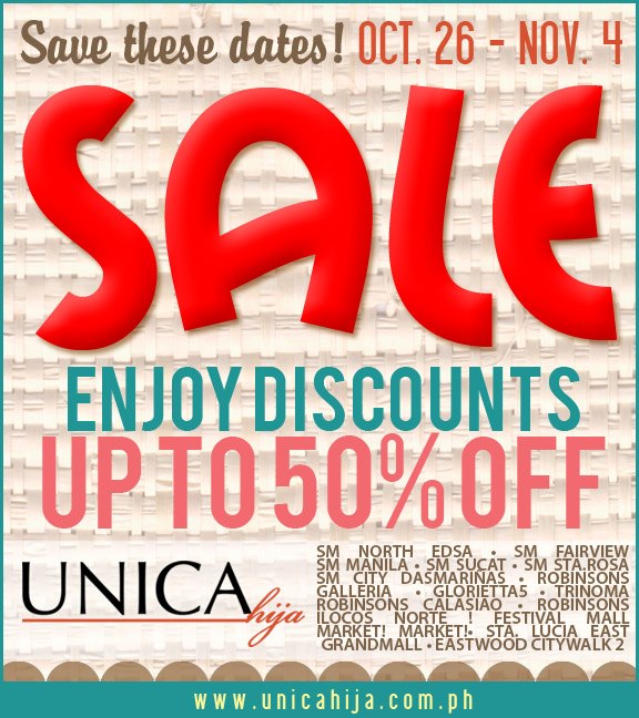 Unica Hija Sale October - November 2012