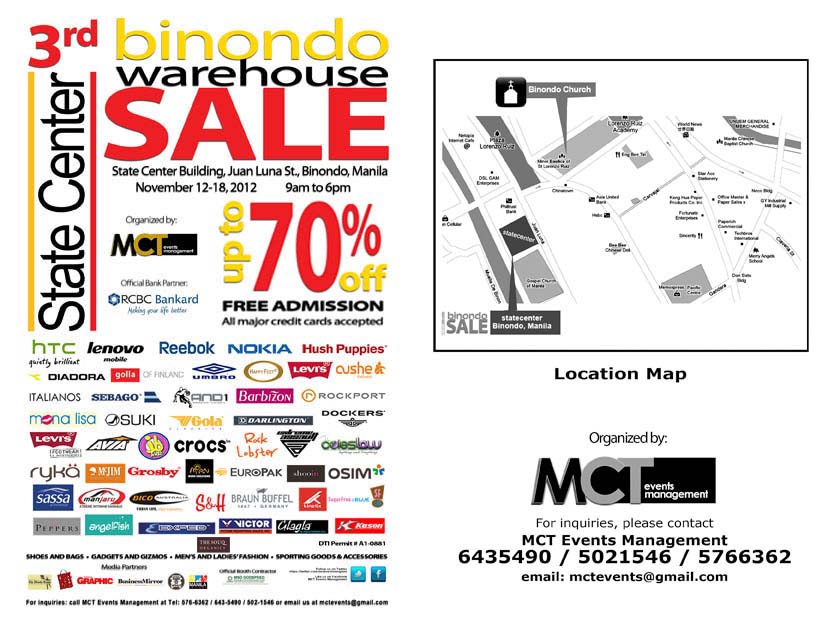 3rd Binondo Warehouse Sale November 2012