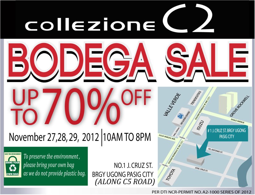 Collezione Bodega Sale November 2012