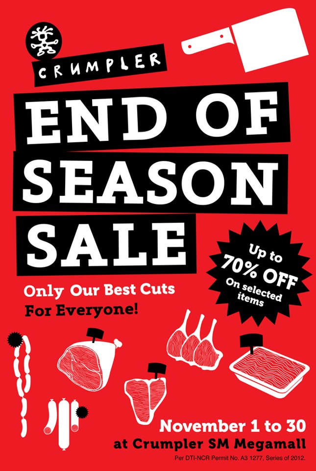 Crumpler End of Season Sale @ SM Megamall November 2012
