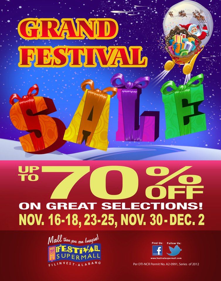 Grand Festival Sale @ Festival Supermall November - December 2012