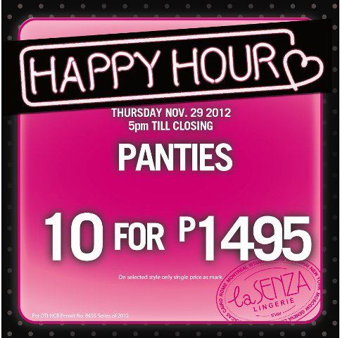 La Senza Happy Hour November 2012